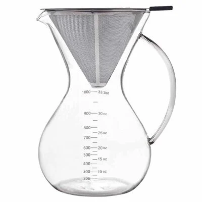 Cam Kahve Demleme Filtreli 1000 ML (CK-1000)
