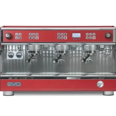 Dalla Corte EVO 2 HV Espresso Kahve Makinesi, 3 Gruplu, Kırmızı